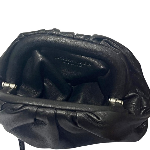 Bottega Veneta Black Mini Wristlet Clutch Coin Purse Italy Leather 2 in by 6 in - Picture 4 of 4